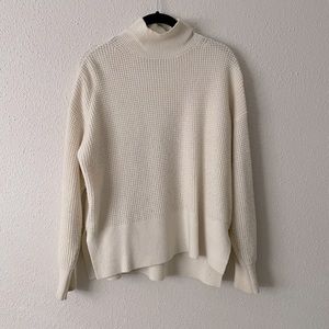 Everlane Waffle Cashmere Box Turtleneck Sweater S